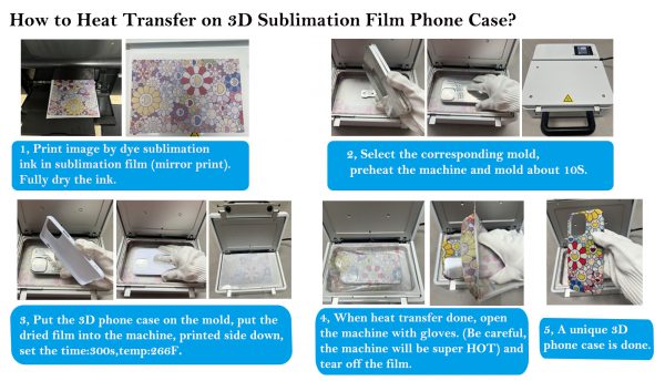 3D 2 in 1 Sublimation Film Phone Case
